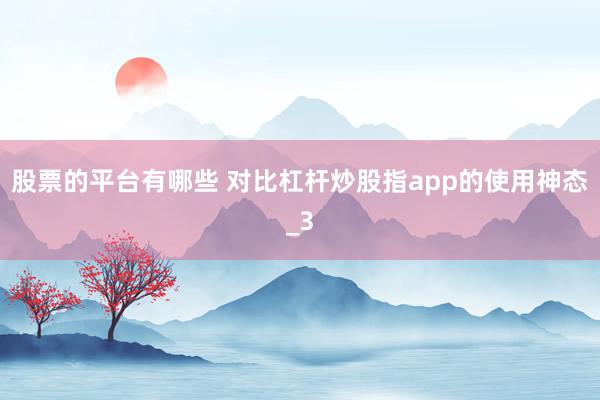 股票的平台有哪些 对比杠杆炒股指app的使用神态_3
