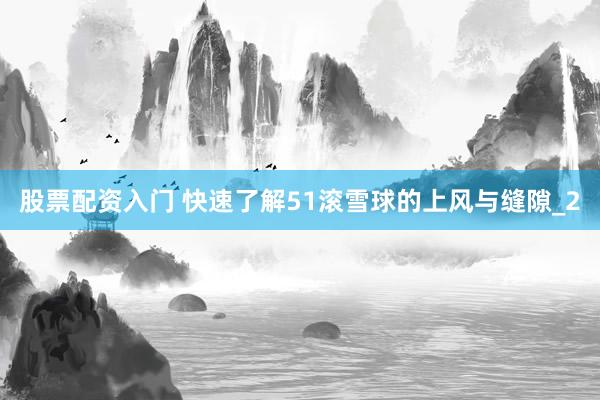 股票配资入门 快速了解51滚雪球的上风与缝隙_2