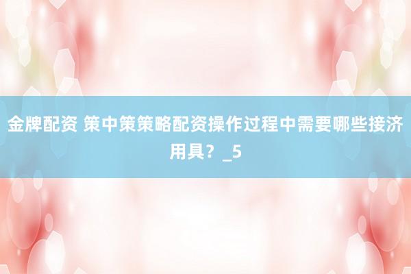 金牌配资 策中策策略配资操作过程中需要哪些接济用具？_5