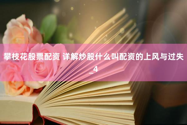 攀枝花股票配资 详解炒股什么叫配资的上风与过失_4